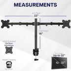 VIVO Dual Monitor Desk Mount, Heavy Duty Fully Adjustable Stand, Fits 2 LCD LED - Image 4