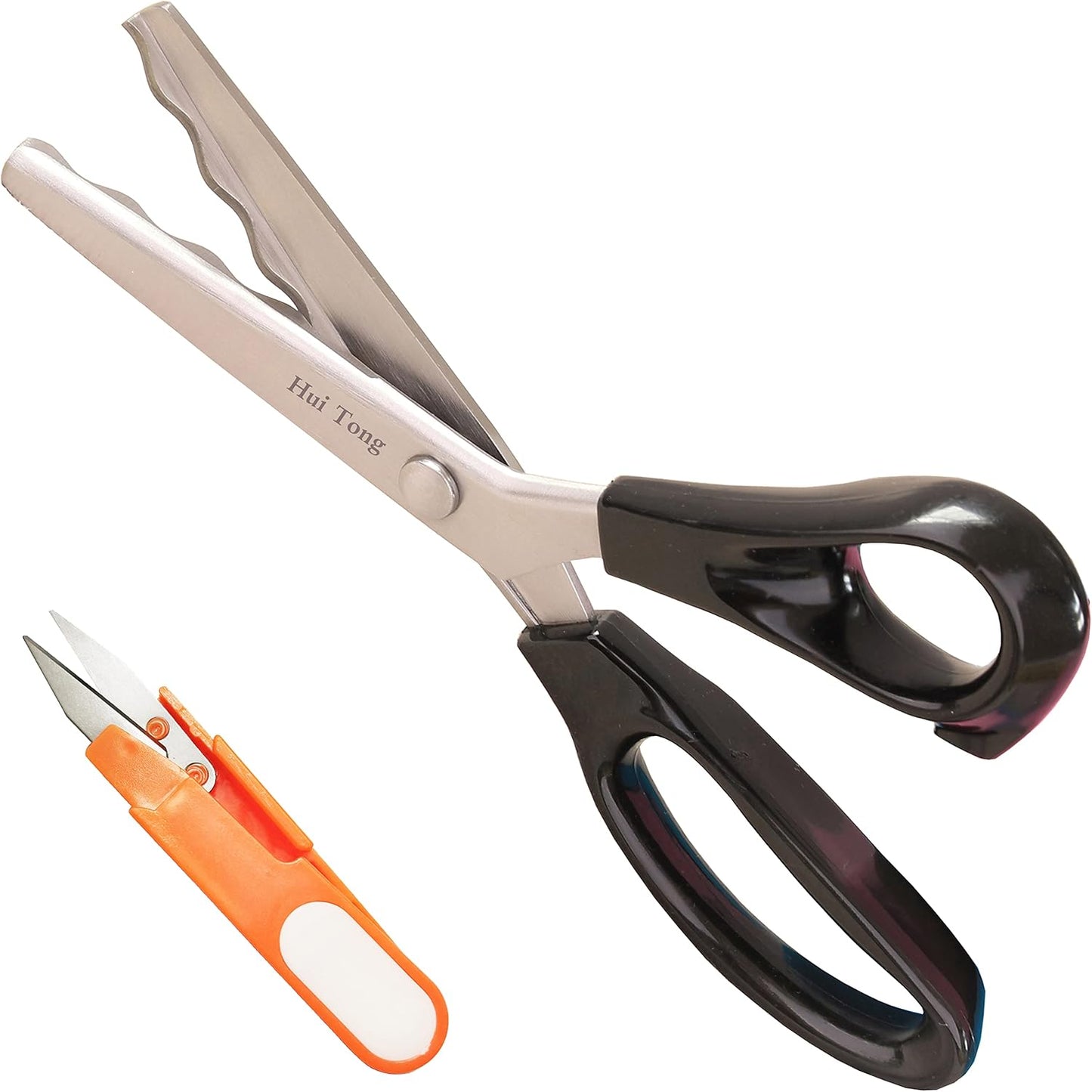 Strong & Sharpe Pinking Shears,Pinking Shears Scissors for Fabric, Serrated and Scalloped Scissors Fabric,3mm,5mm,7mm (Wavy 18mm)