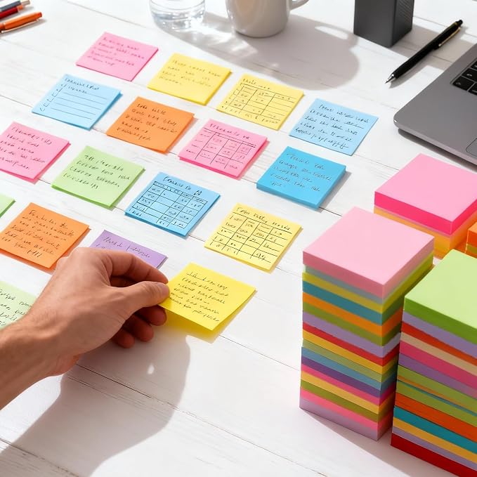 150 Pads Sticky Notes 3x3, Self-Stick Pads Bulk Bright Colors, School Supplies - Image 6