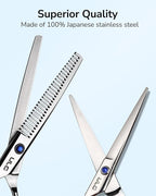 ULG Left Handed Hair Cutting Scissors Thinning Shears Kit Professional Barber - Image 2