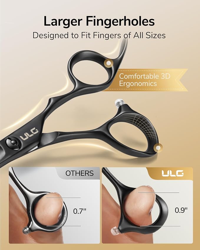 ULG Hair Cutting Scissors Thinning Shears Kit Professional Barber Hairdressing - Image 5