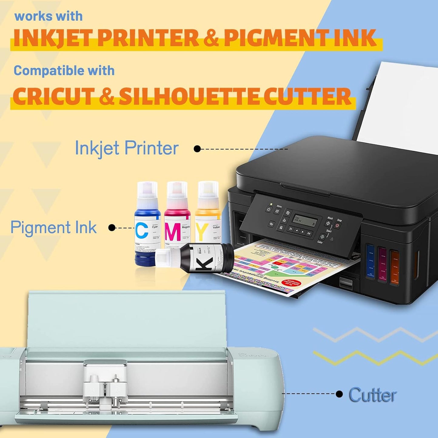 HTVRONT Heat Transfer Paper for T Shirts - 50 Pack Mixed Light & Dark Iron on Transfer Paper,8.5" x 11" Printable Heat Transfer Vinyl for Inkjet Printer, Durable & Easy to Use