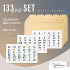 25 Heavyweight Manila Index Card Box Dividers - Image 2