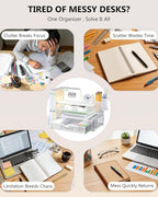 WALI Desk File Organizer, 4 Tier Desktop Paper Letter Tray Organizer - Image 3