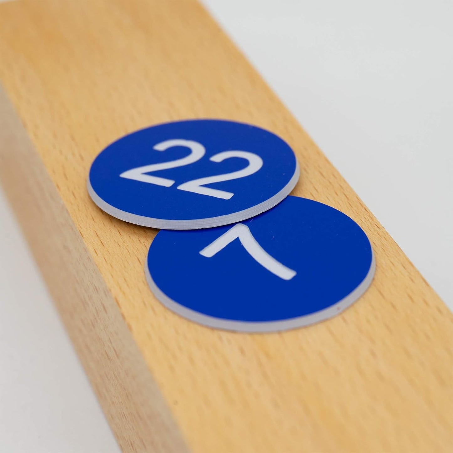 StayMax Plastic Number Tags Engraved Numbered Tags Without Hole (301-500, Blue)