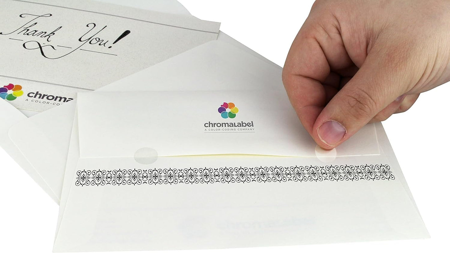 ChromaLabel 0.50 inch Round Clear Transparent Dot Stickers, 5000/Roll, Non-Perforated