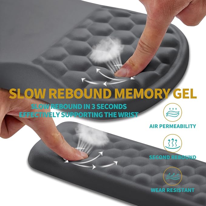 Hokafenle 2 in 1 Ergonomic Mouse Pad Wrist Support & Wrist Rest - Image 3