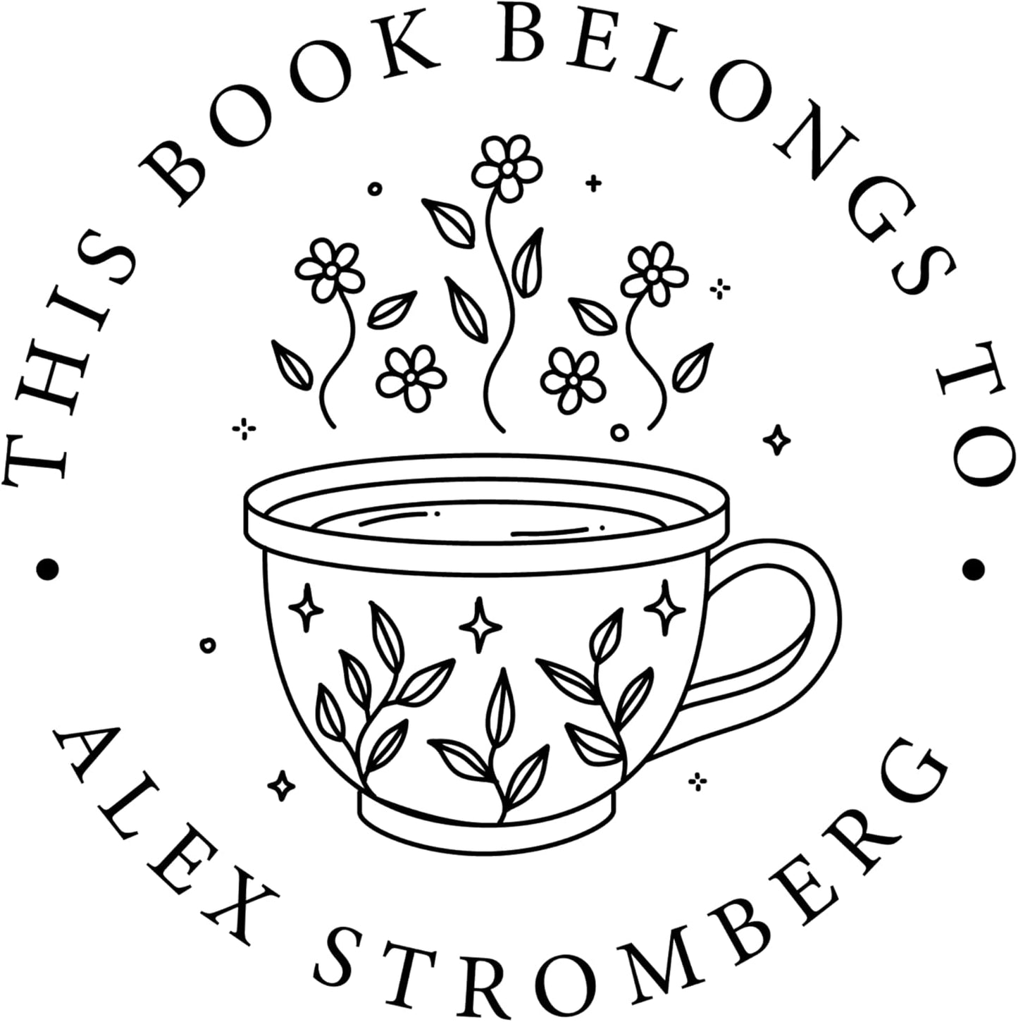 Personalized Book Embosser – Custom Ex Libris Stamp | from The Library of | This Book Belongs to | Custom Name Stamp for Book Lovers, Teachers & Libraries | 1 5/8” Embosser or Rubber Stamp