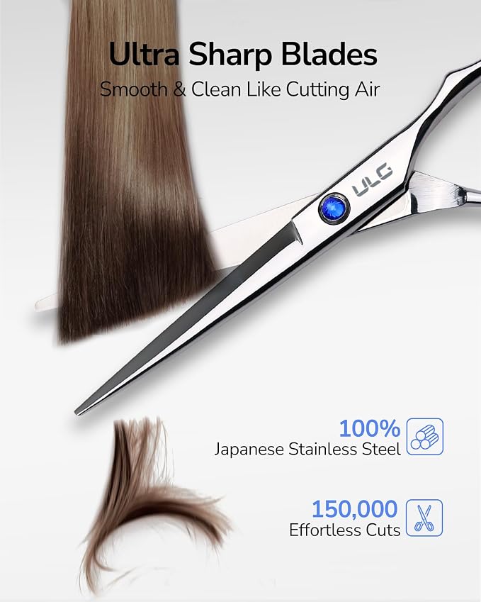 ULG Hair Cutting Scissors Thinning Shears Kit Professional Hairdressing - Image 4