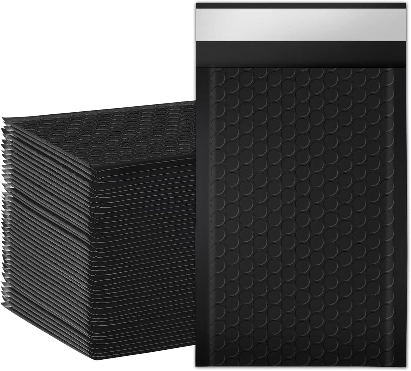 packbabol Bubble Mailers, 4x7 Inch Poly Padded Bubble Mailers Pack of 50 Bubble Envelopes Opaque Self Seal Adhesive Waterproof Bags for Shipping and Packaging(Black,4x7-50Pc)