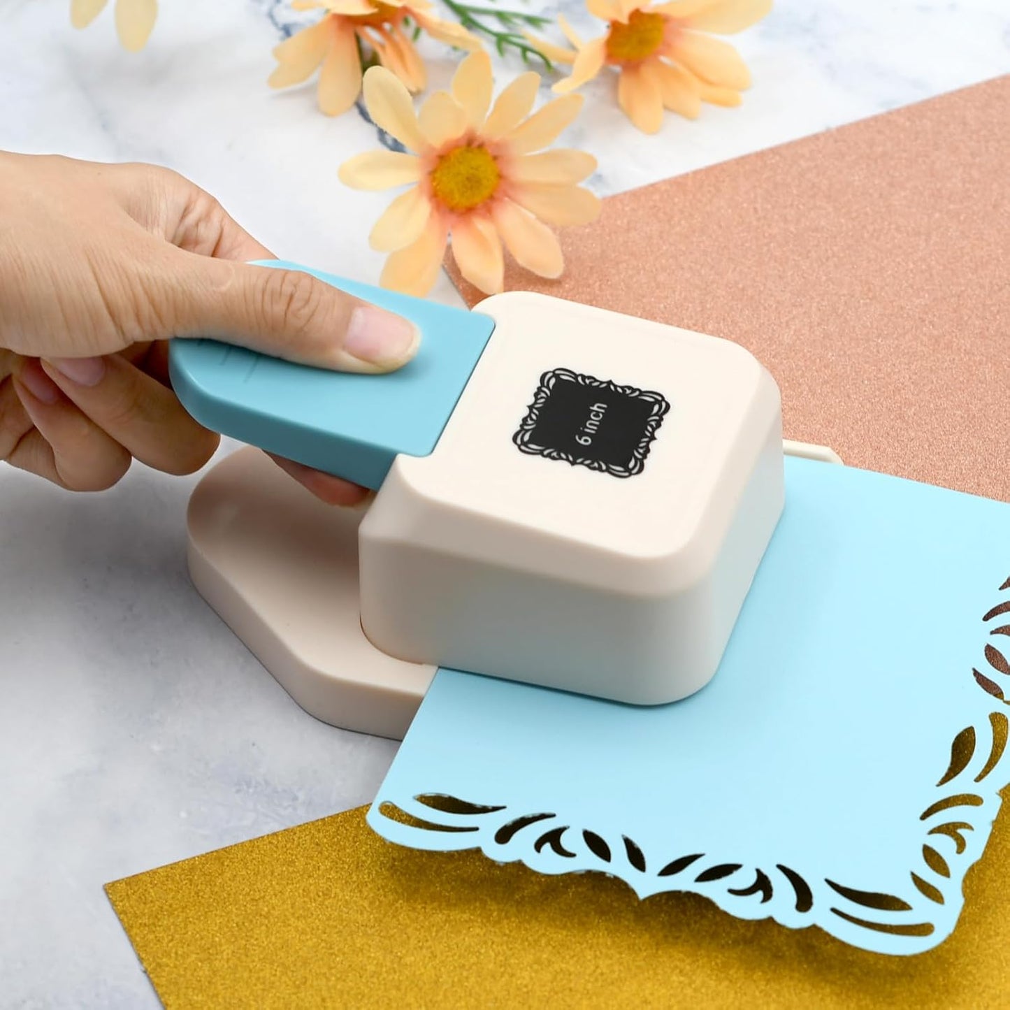 Paper Corner Punch Square Edge Pattern, Large Craft Corner Punch Paper Cutter Portable Corner Hole Punch for Srapbooking, DIY Crafts, DIY Crafts, Card Making