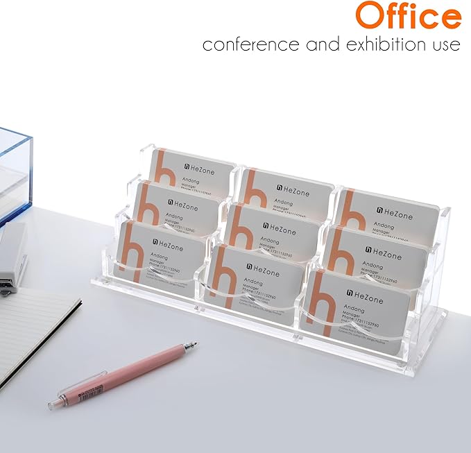 HeZone Business Card Holder for Desk - Image 5