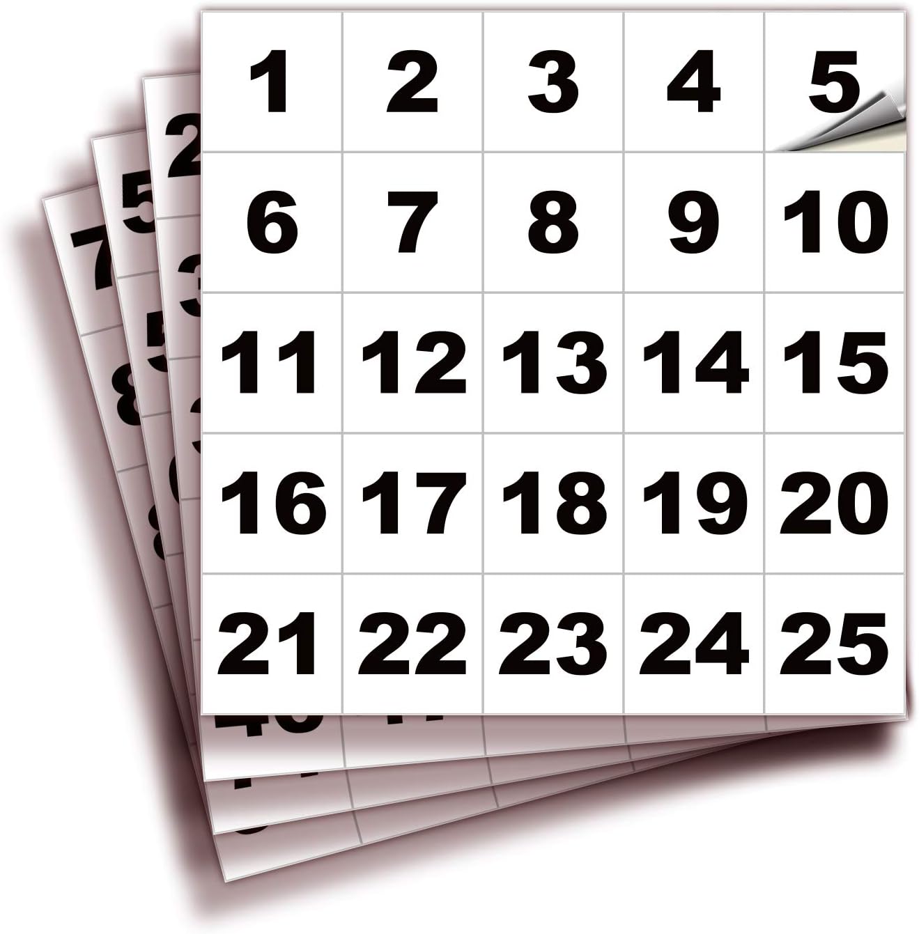 iSYFIX White Consecutive Number Stickers – 1 to 100, 1.5-inch, 1 set – Vinyl Self Adhesive Premium Decal, Ideal for Inventory, Storage, Organizing, Boxes, Bins, Toolbox, Lockers & More, Indoor/Outdoor