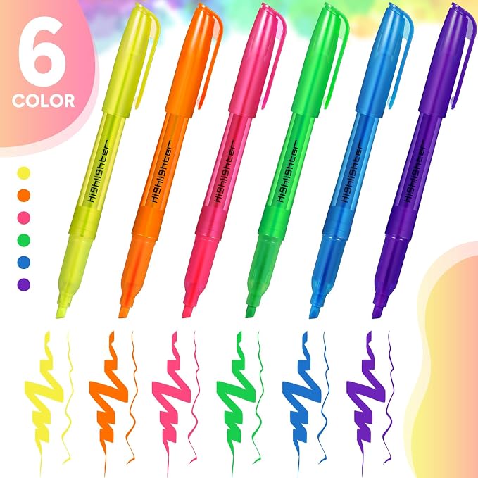 Thenshop 540 Pcs Highlighters Bulk 6 Assorted Colors No Bleed Chisel Tip - Image 3