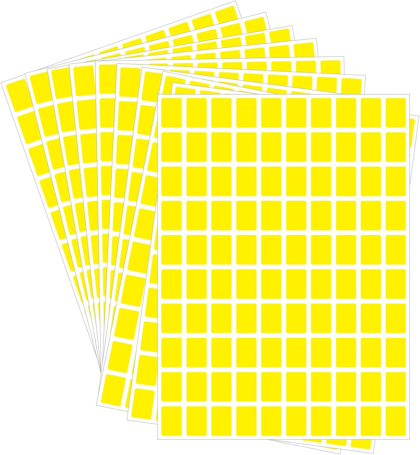 Starboling Color Coding Labels,3000 PCS 1/2" x 3/4" Yellow Rectangular Colored Labels Stickers,for Garage Sale,Price Tags,File Folder Tabs,and Classroom Organization