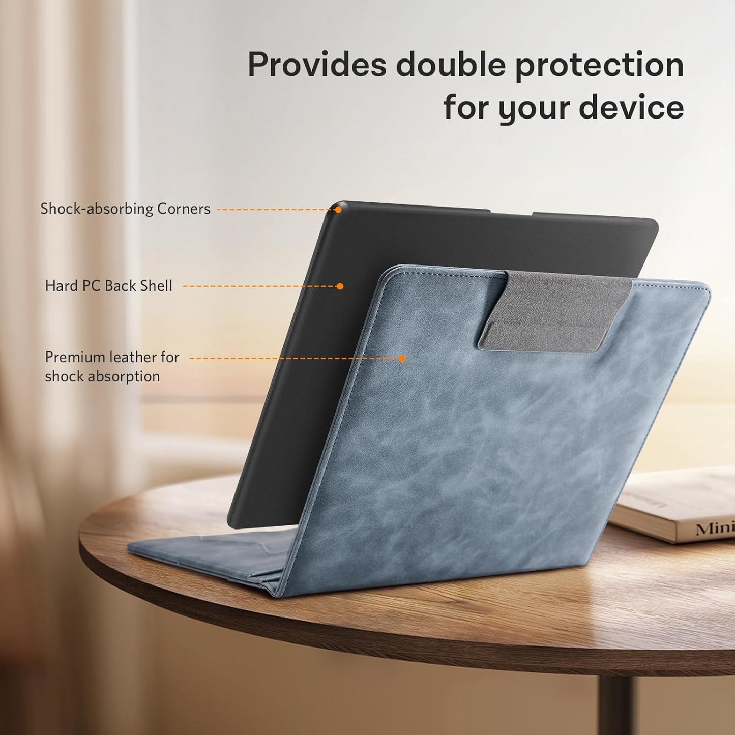 CoBak Premium PU Leather Case for Kindle Scribe 10.2", TouchPad D10, Boox Note Air 6, Folio Cover with Pen Holder, Auto Sleep/Wake, Card Slots & File Folders for Business, Not for Remarkable
