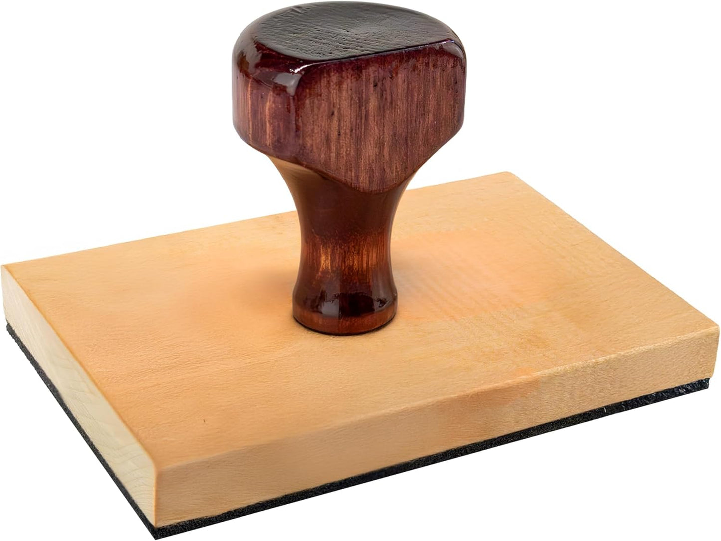 Custom Logo Hand Stamp - Personalized Wood Rubber Stamp - Upload Your Own Image (3"x6")