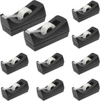 10 Pack Desktop Tape Dispenser Bulk Black Tape Roll Dispenser Non Skid Base by AllThemedPartyDecorations