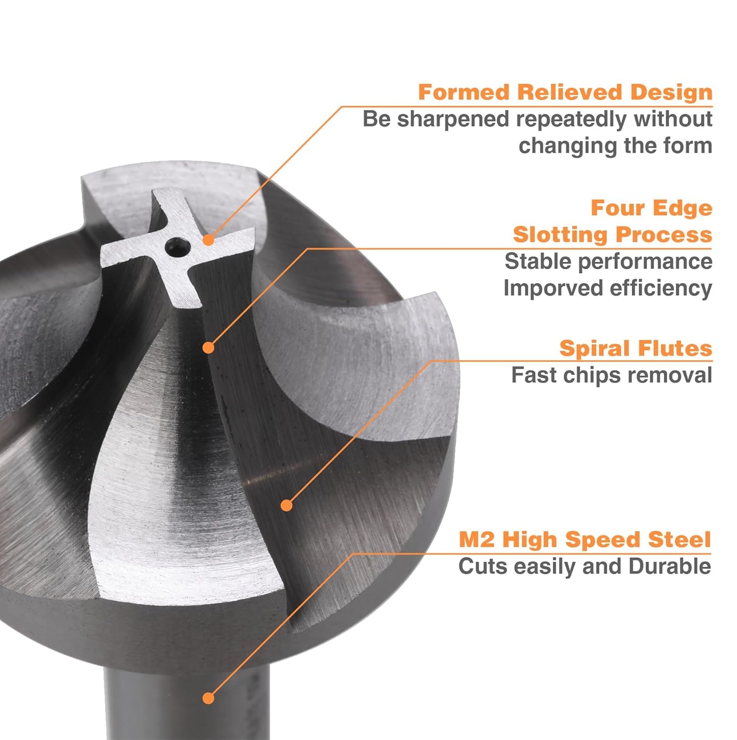 Corner Rounding End Mill Set, H.S.S. 4 Pcs Size from 1/2" to 3/4" Milling Cutter