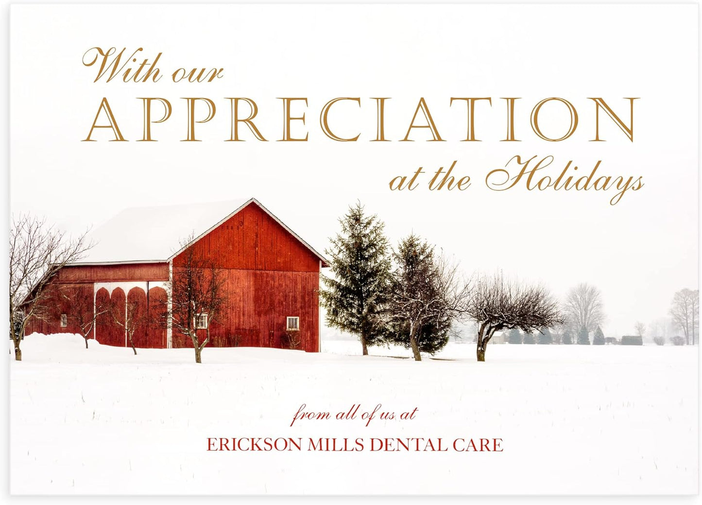 Let's Make Memories Personalized Business Christmas Cards with Envelopes - Premium Quality - 5x7-2025 Holiday Cards & White Envelopes - Country Escape - 25 ct