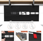 Univivi No Drill Under Desk Cable Management Tray, Clamp/Screw Mount Desk Cable - Image 2