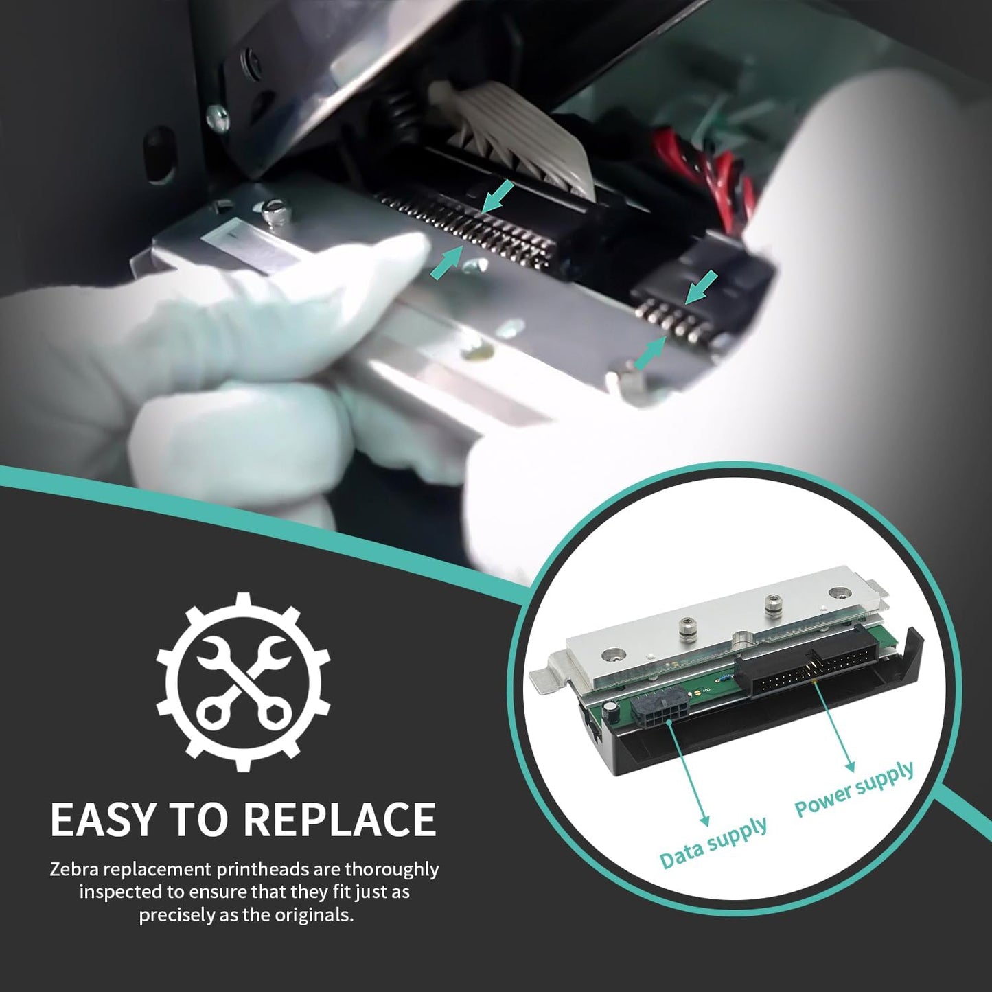 300DPI Thermal Printhead Replacement for Zebra ZT410/ZT411 Printers - Part P1058930-010 | Enhanced Durability & Precision Printing