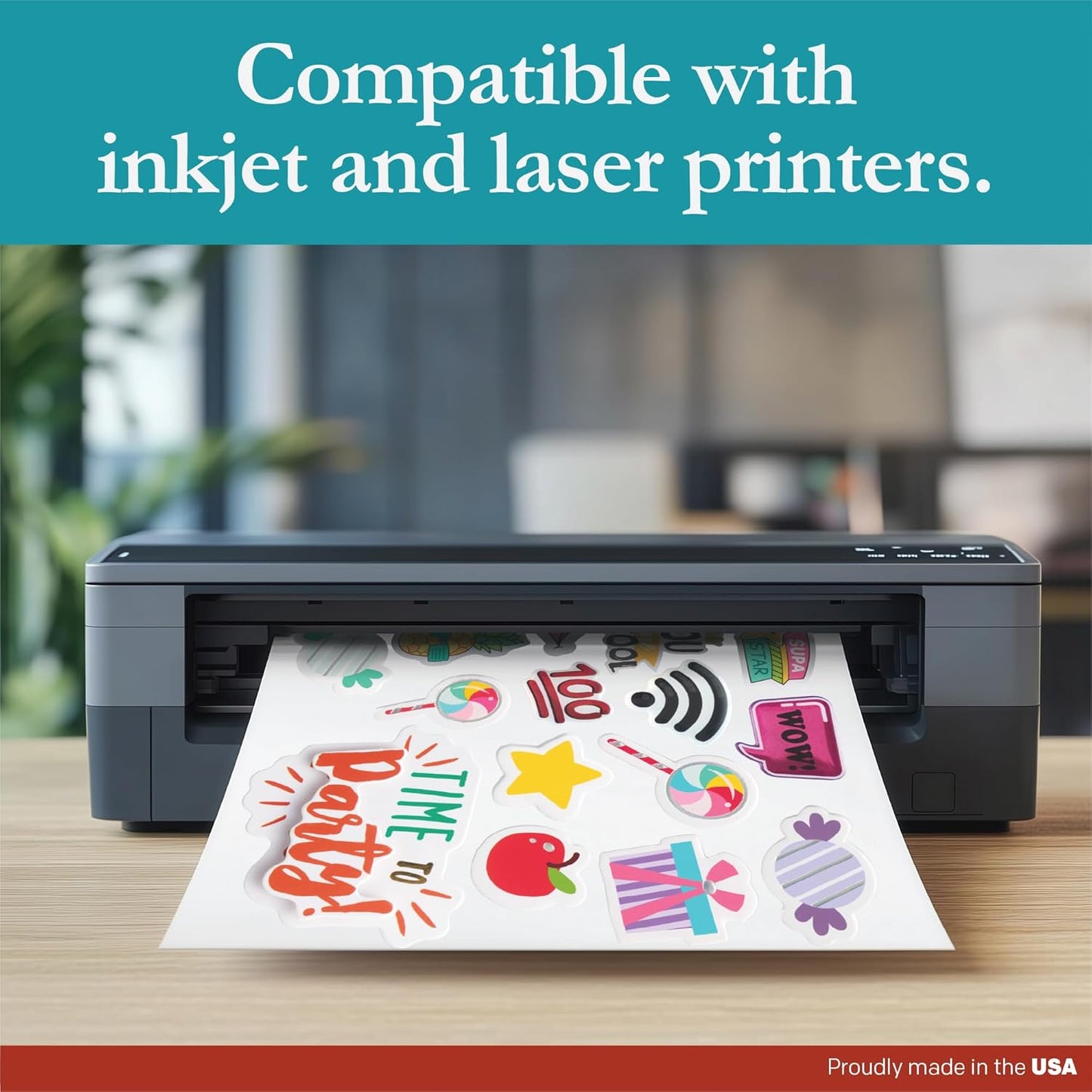 Premium Label Supply White Sticker Paper – No Back Slit - 8.5" x 11" – Laser/Inkjet Compatible – 1 per Sheet - 1000 Sheets
