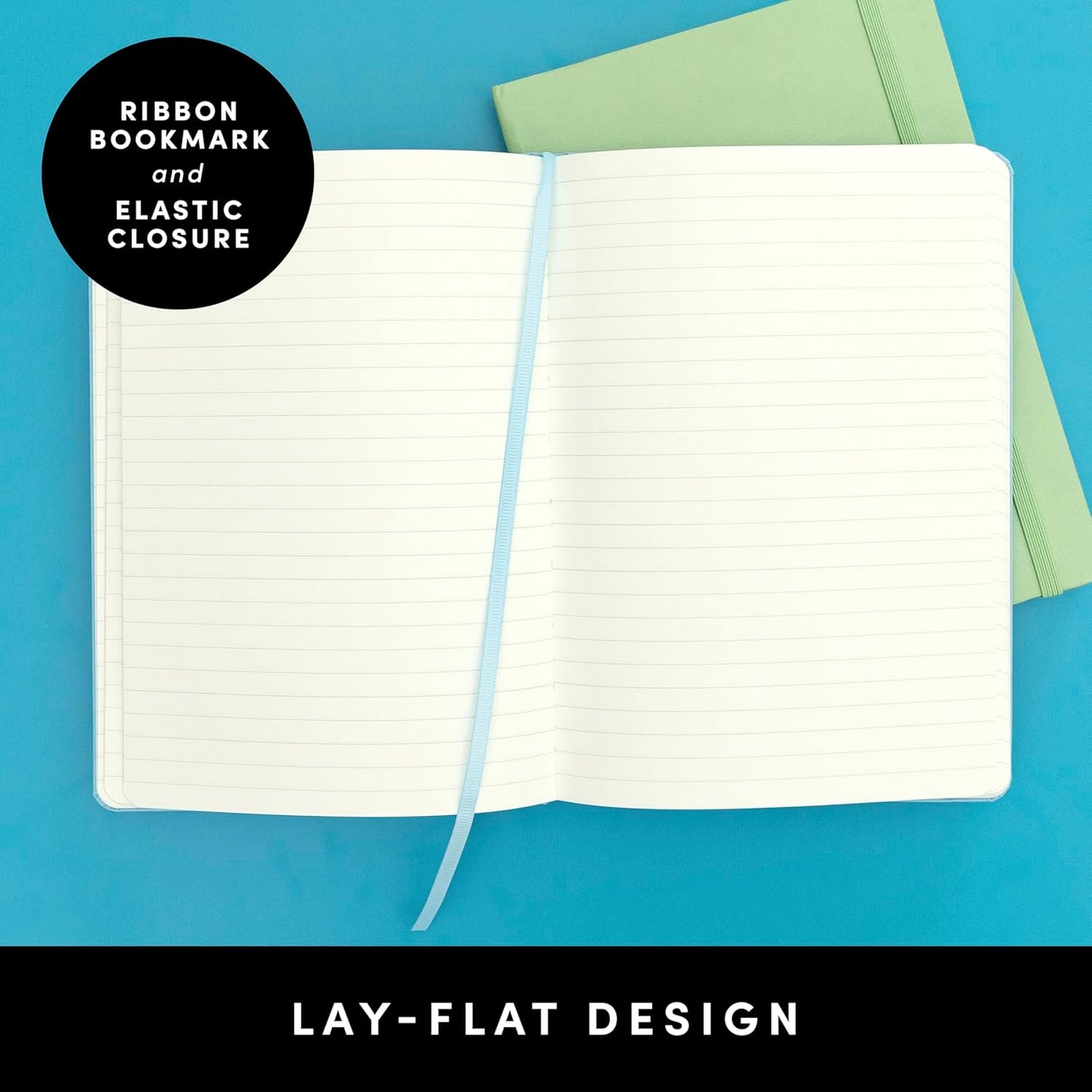 PAPERAGE Lined Journal Notebook, (Mint), 160 Pages, Medium 5.6 in x 8 in - 100 GSM Thick Paper – Hardcover Journaling Notebook for Work, School & Note Taking