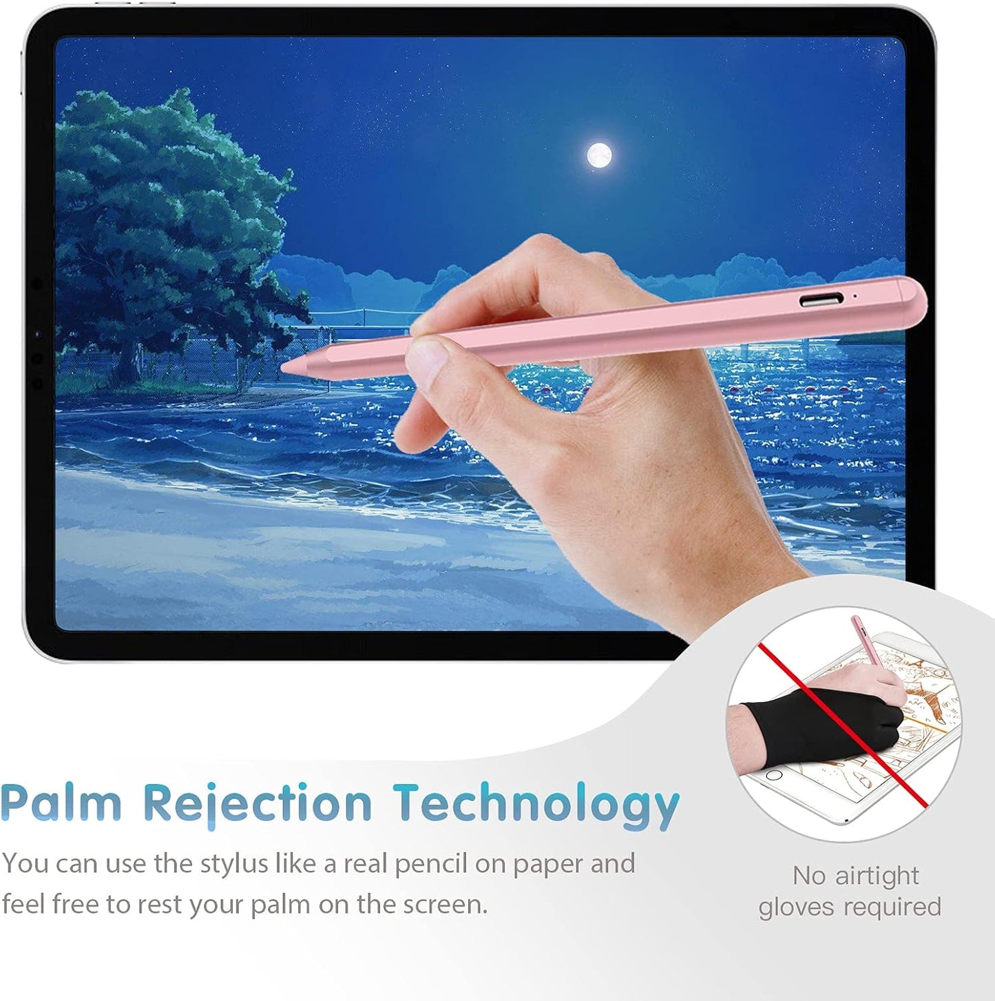 ANYQOO Stylus Pen for iPad 6th-11th Generation - Fast Charge Magnetic Pencil, Compatible with 2018-2025 Apple iPad Pro 11"/12.9"/M4, iPad Air 3/4/5/M2/M3, iPad mini 5/6 Gen/A17Pro