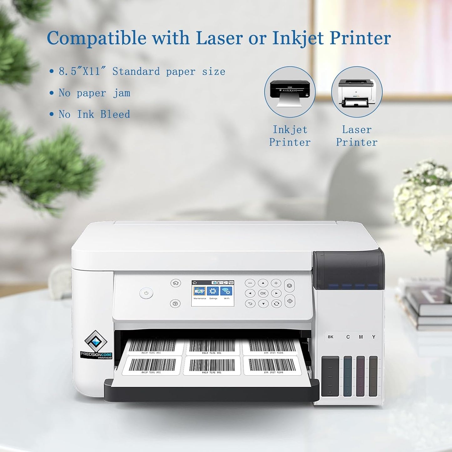 [100 Sheets 3000 Labels] BESTIKER Address Labels 1” x 2-5/8” Shipping Mailing Labels 30 per Page Printable FBA Barcode Label, Laser & Inkjet Printer Labels 30up White
