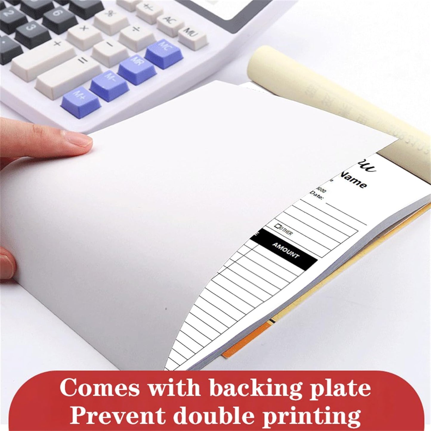 Custom Invoice Book in 3-Part /2-Part Receipt Book with Carbon Copies Personalized Carbonless Service Invoice Form Books Sales Order Book with Company Name Logo Address,C1-Thank You Receipt
