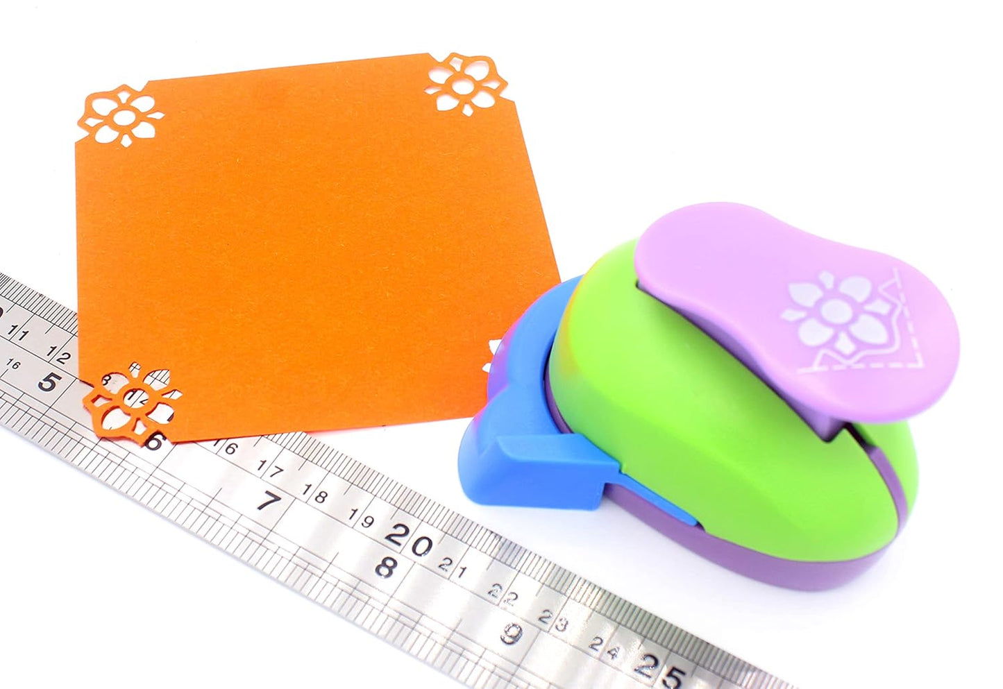 Hollow Right-Angle Embossing Punch - Handmade Scrapbooking Craft Lever Corner Punch (Forget-me-not)