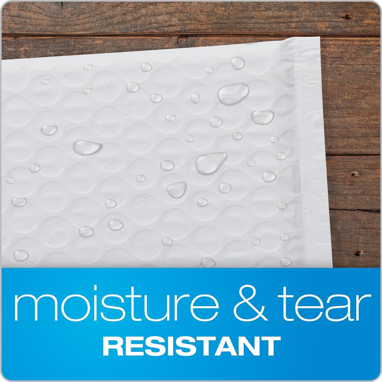 Quality Park Bubble Mailers, 6 x 9 Inch, White Poly Mailers, Padded Envelopes, Shipping Envelopes, Water Resistant, Self Seal, 50 Per Box (QUA85856), Plastic (Pack of 4)