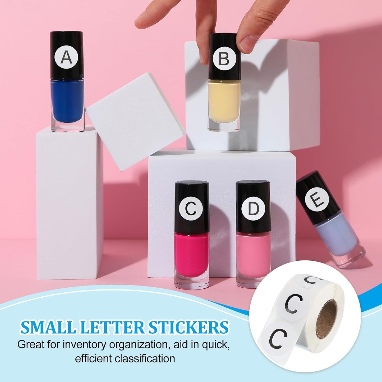 PATIKIL 1" Letter C Stickers, 4 Rolls Self-Adhesive Alphabet Round Circle Dots Labels for Organization Storage Inventory Boxes Scrapbook Craft 2000 Pcs Total
