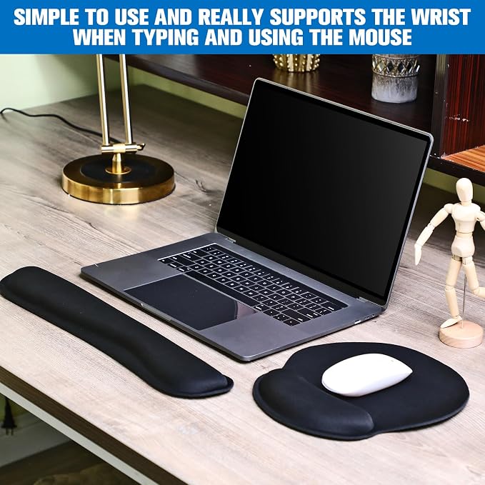 Yunsailing 8 Pcs Ergonomic Mouse Pad and Keyboard - Image 7