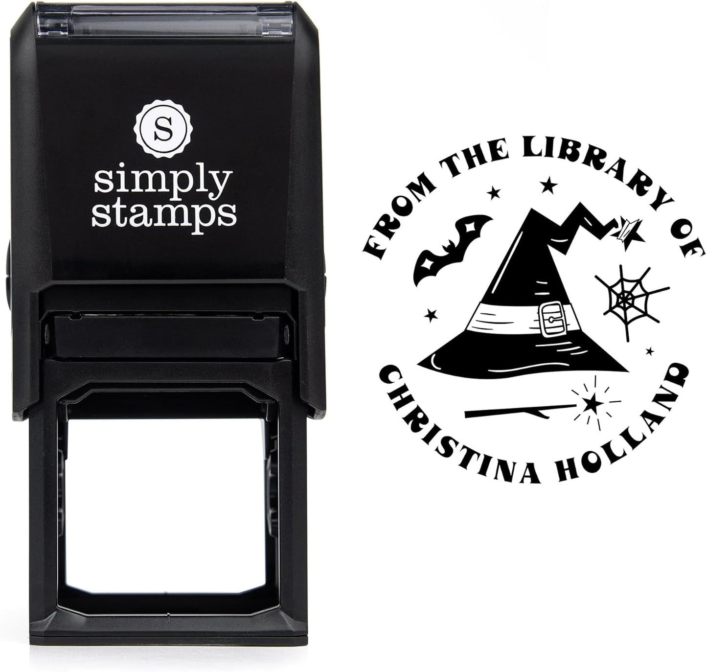 from The Library of Embossers & Stamps for Fantasy Book Readers | Custom Embosser | Custom Stamp | Ex Libris | Elevate Your Fantasy Collection of Stories and Novels (Design 20, Self-Inking Stamp)