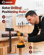 Saker 4-in-1 Scriber Marking Line Ruler, 29.5in Spliceable Extended T Square - Image 2
