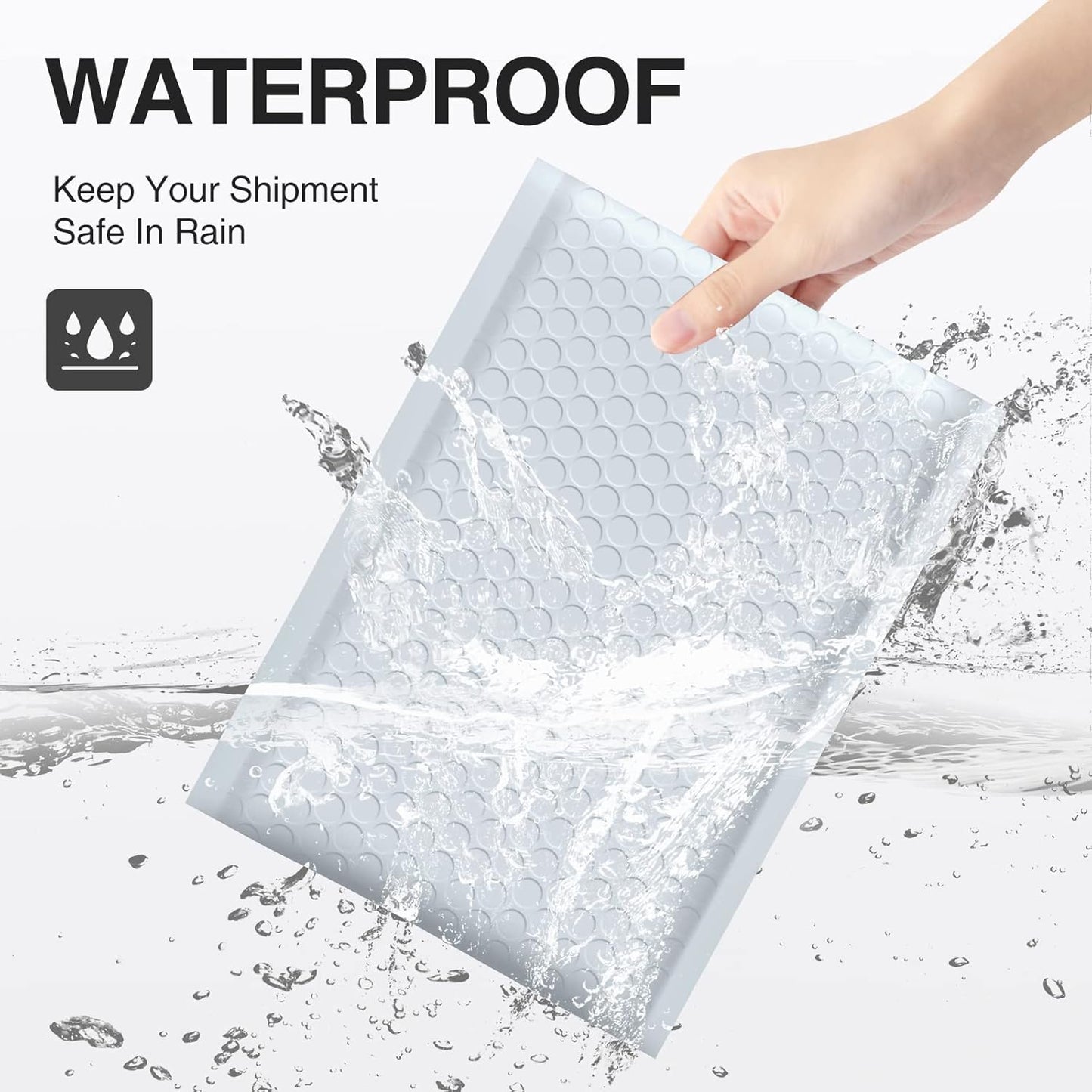 UCGOU Bubble Mailers 12x16 Inch 40 Pack Usable Size 12x15 Inch Large Padded Envelopes White Waterproof Packaging Bags for Shipping Self Seal Strong Adhesion Envelopes for Jewelry Makeup Supplies