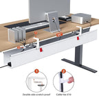 Univivi No Drill Under Desk Cable Management Tray, Clamp/Screw Mount Desk Cable - Image 3