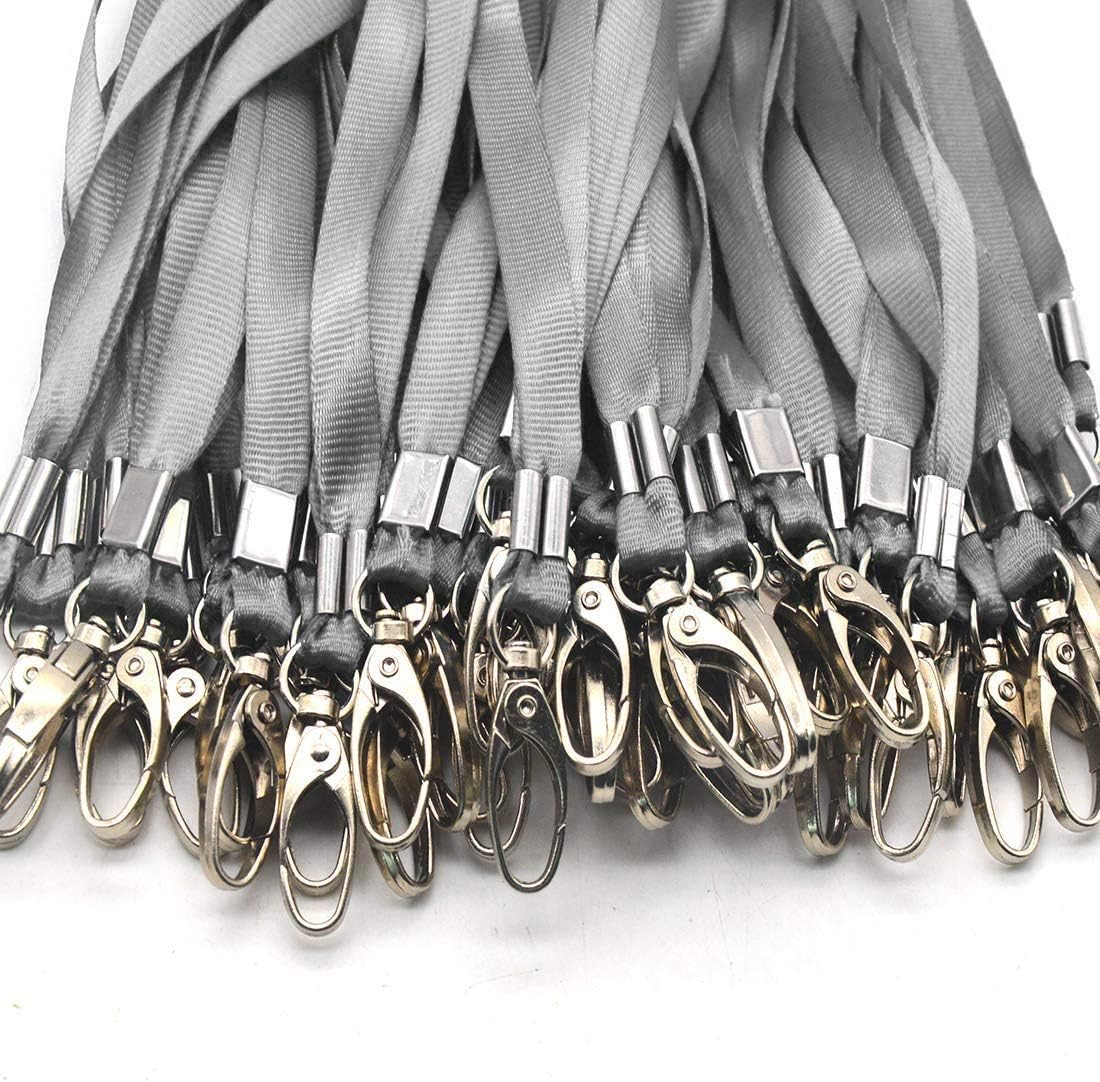 Lanyards 100Pcs Bulk Lanyard for Id Badges,Badge Lanyards Swivel Hooks Clips Great for Name Tags Badge