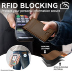 furid Genuine Leather Wallet for Men: Slim RFID Minimalist Wallets - Image 3
