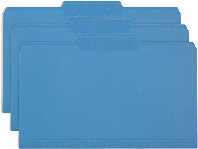 Blue Summit Supplies Blue Legal File Folders, Legal Size, 1/3 Cut Tab, File - Image 6