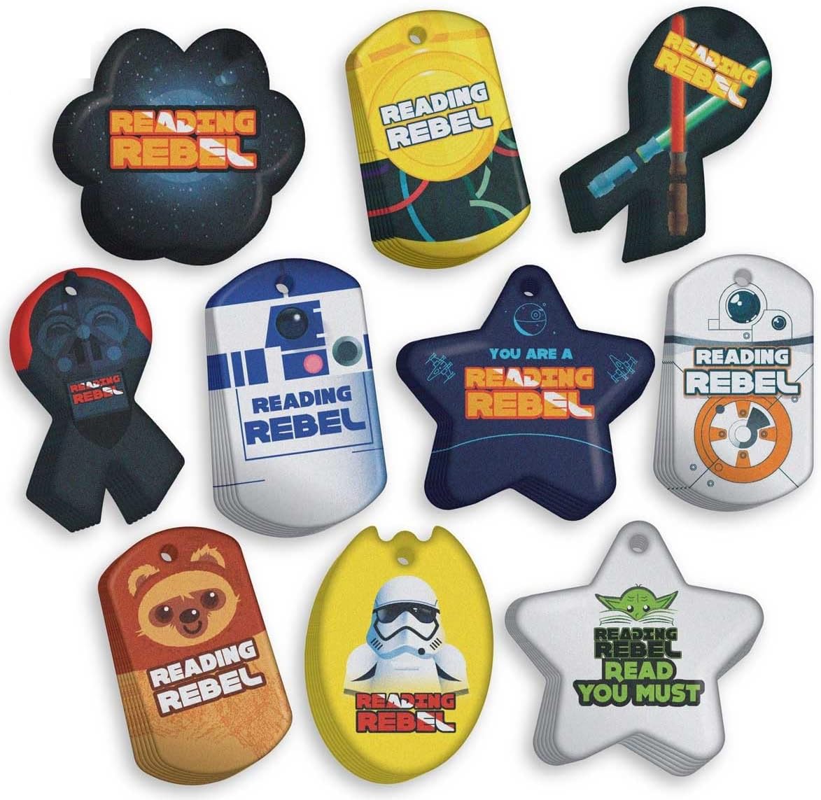 Reading Rebel Brag Tag Value Pack: Wearable Incentives Young Readers 500 Tags (50 Tags for Each Design)