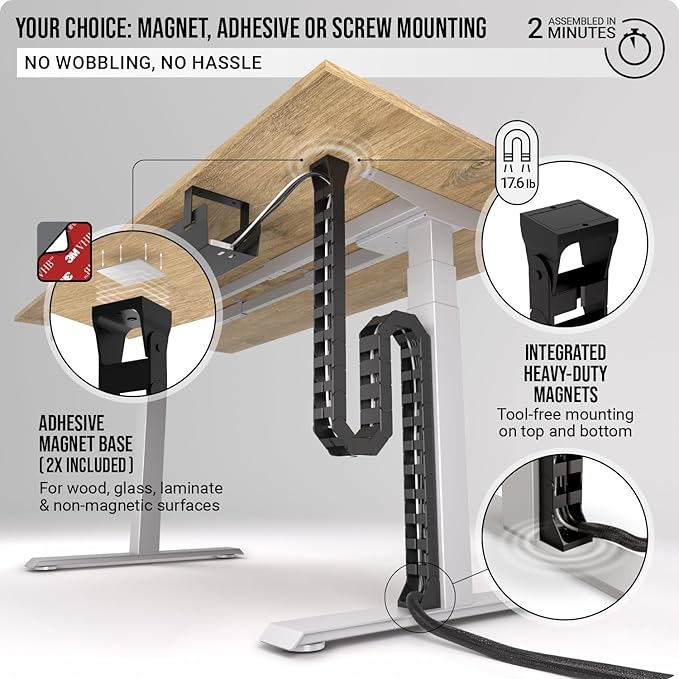Ultimate Setup Under Desk Cable Management Vertebrae - Image 3