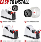 Heavy Duty 2-Inch Desktop Tape Dispenser, Dual Roll, Non-Slip Base - Image 6