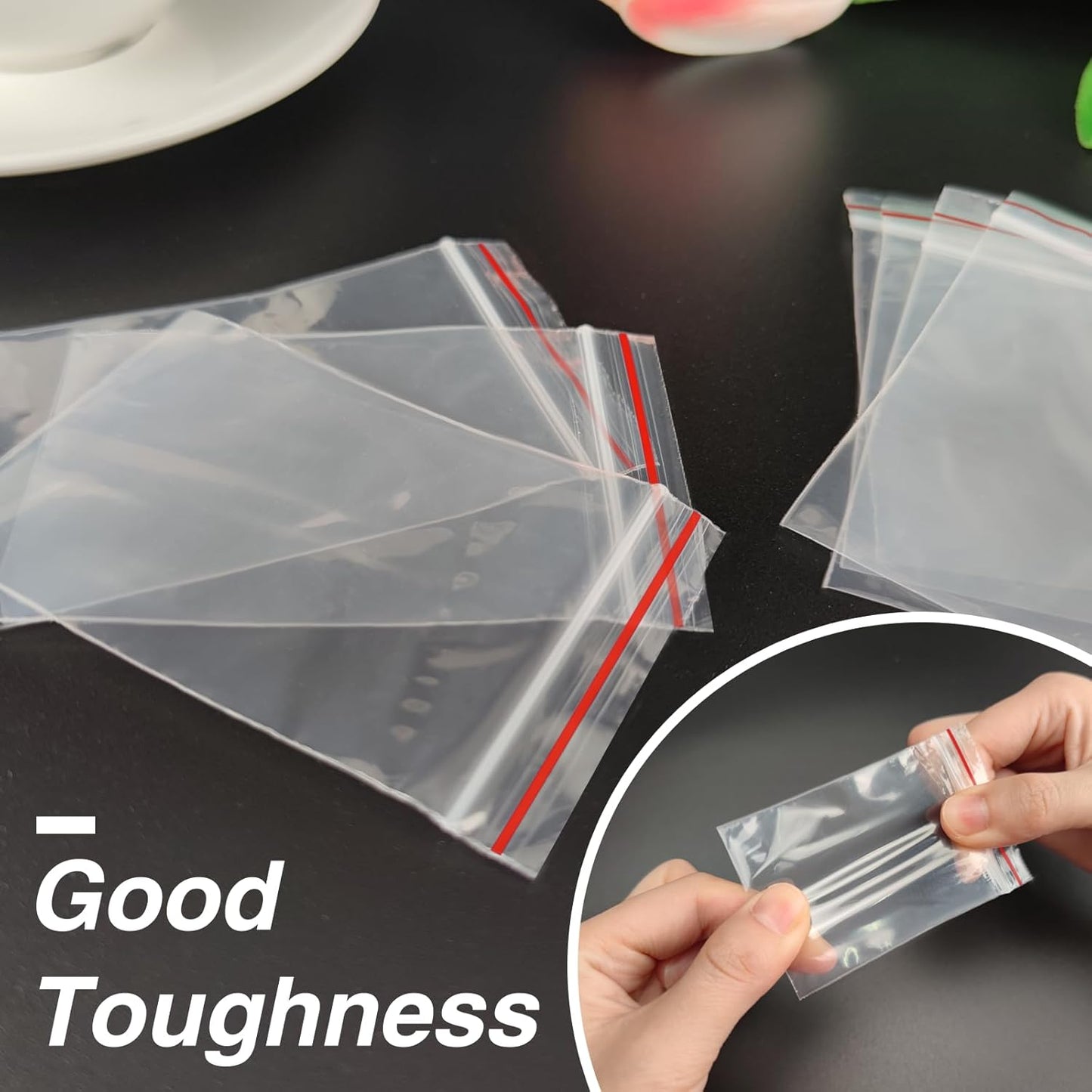 400Pcs 3x4 Inch Mini Plastic Bags, Resealable Small Zip Baggies for Small Business, Storage, Gifts, Candy, Screws, Jewelry, Daily Pills
