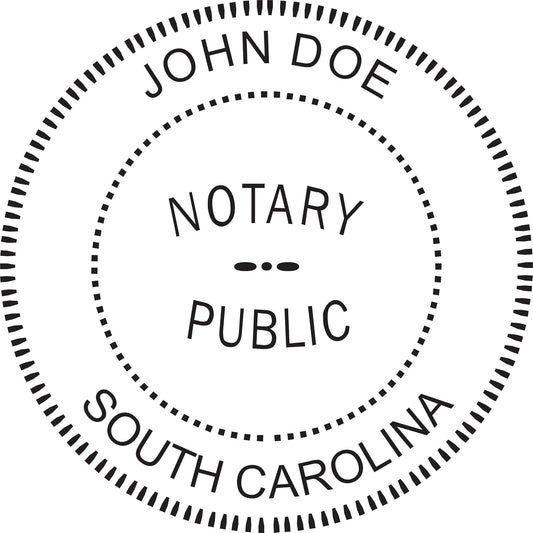 South Carolina Round Notary Stamp | Official State Notary Stamp | Official Seals | Meets State Specifications (South Carolina, Round Stamp)