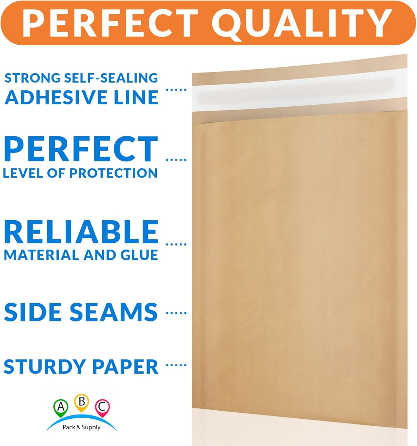 ABC PACK & SUPPLY Brown Kraft Bubble Mailer Envelopes, 4 x 7 Inches. 500 Pack Mail Padded Envelopes Self Seal. Kraft Bubble Mailers. Tear-Resistant Mailing Envelope Padded. Sturdy Paper Mailer