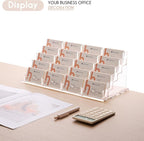 HeZone Business Card Holder for Desk Multiple Cards Display Stand Rack for - Image 5
