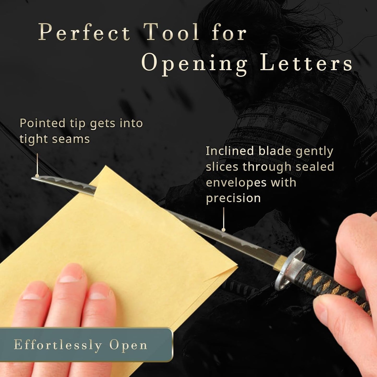 Mini Japanese Samurai Katana Sword Paper Knife Letter Opener 8.3 inch Made in JAPAN (Kondou Isami)